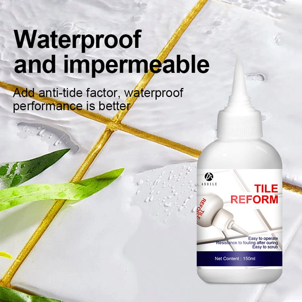280ml Tile Caulk With Seam Balls Masking Paper Stain Resistant Filling Tile Joint Tools For Home Bathrooms
