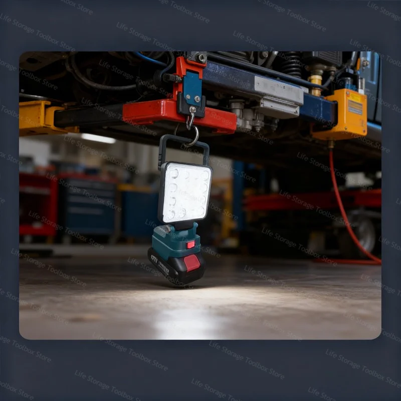 Lampu Led untuk Baterai Makita M18 Lampu Sorot Portabel Tanpa Kabel untuk Pekerjaan Luar Ruangan Memancing Lampu Alat Darurat Genggam Tanpa Baterai