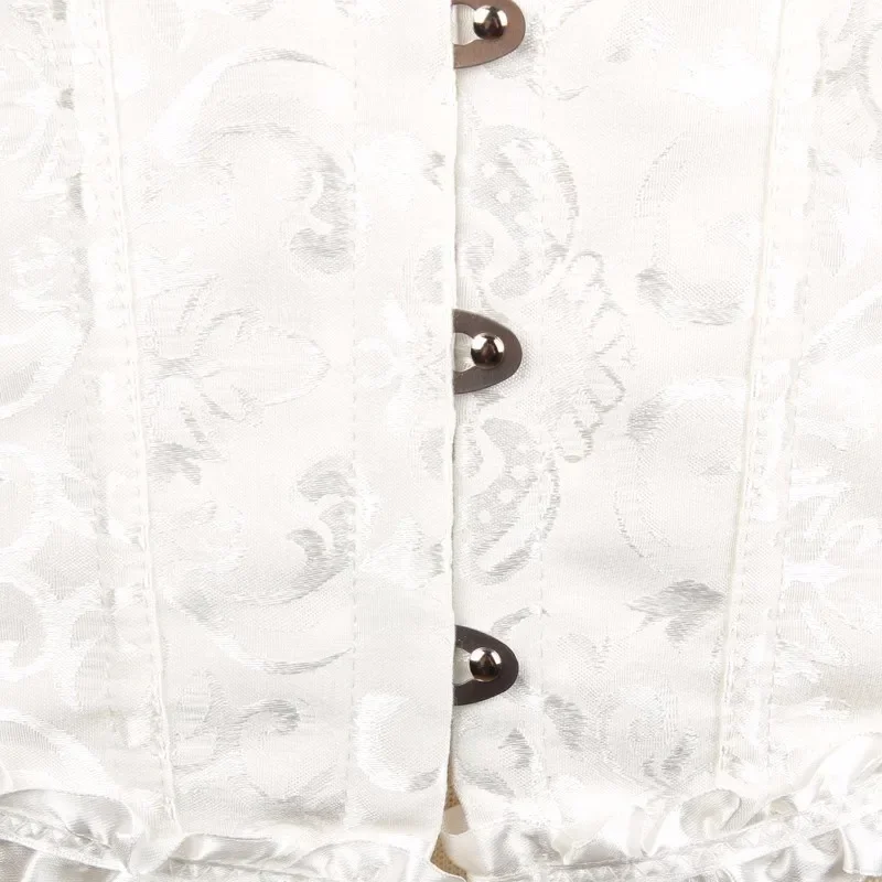 Europäisches und amerikanisches Korsett im Hofstil mit Jacquard-Spitze, Rückenriemen, verstellbarer Taillenformung, bauchunterstützender Knochenformkleidung 8111 – Detail 8