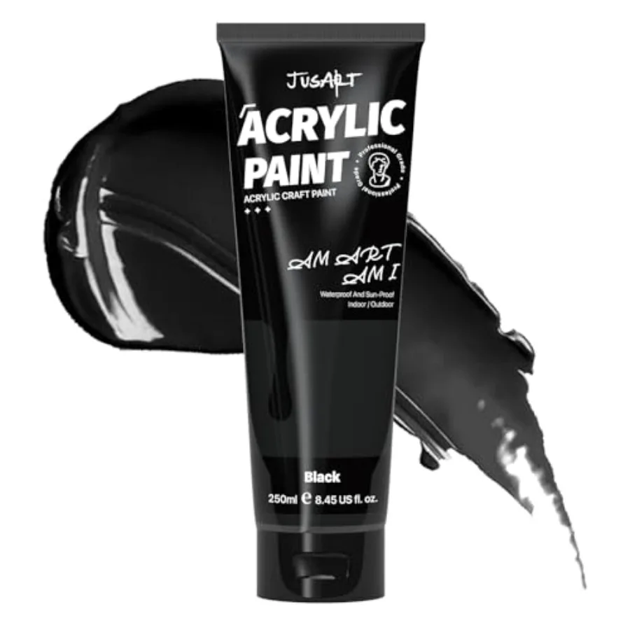Acrylic Paint Tubes 250ml 8.45 oz,Non Toxic Craft Paint, No Fading Rich Pigment for Canvas Painting, Wood, Fabric, Clay, Stone,