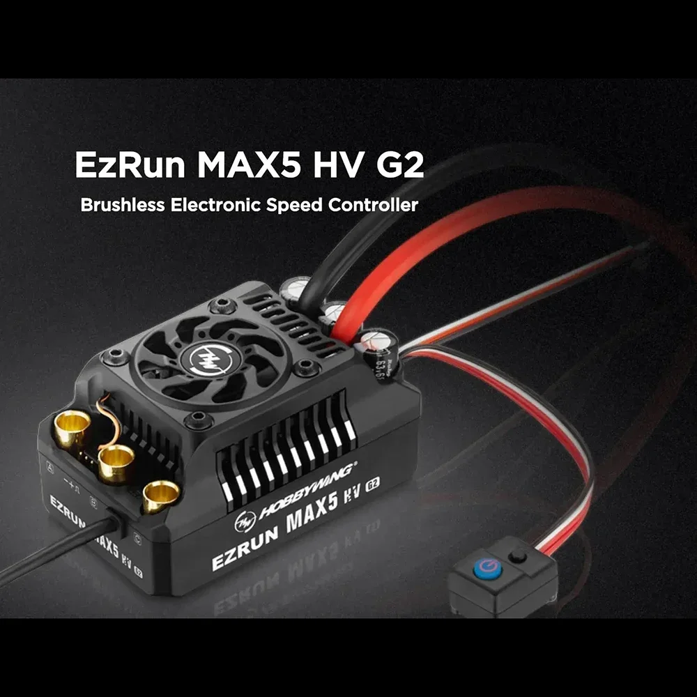 جهاز تحكم إلكتروني بدون فرشاة DP Hobbywing EZRUN MAX5 HV G2 250A مزود بمستشعر مع محركات 56118SD بقوة 650KV و800KV و1100KV لشاحنات وسيارات بمقياس 1/5