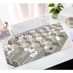 Xxl paspaslar kawaii tavşan Mousepad bilgisayar klavye büyük Mouse Pad sümen ofis aksesuarları kabine Mousepad Pc oyun paspaslar