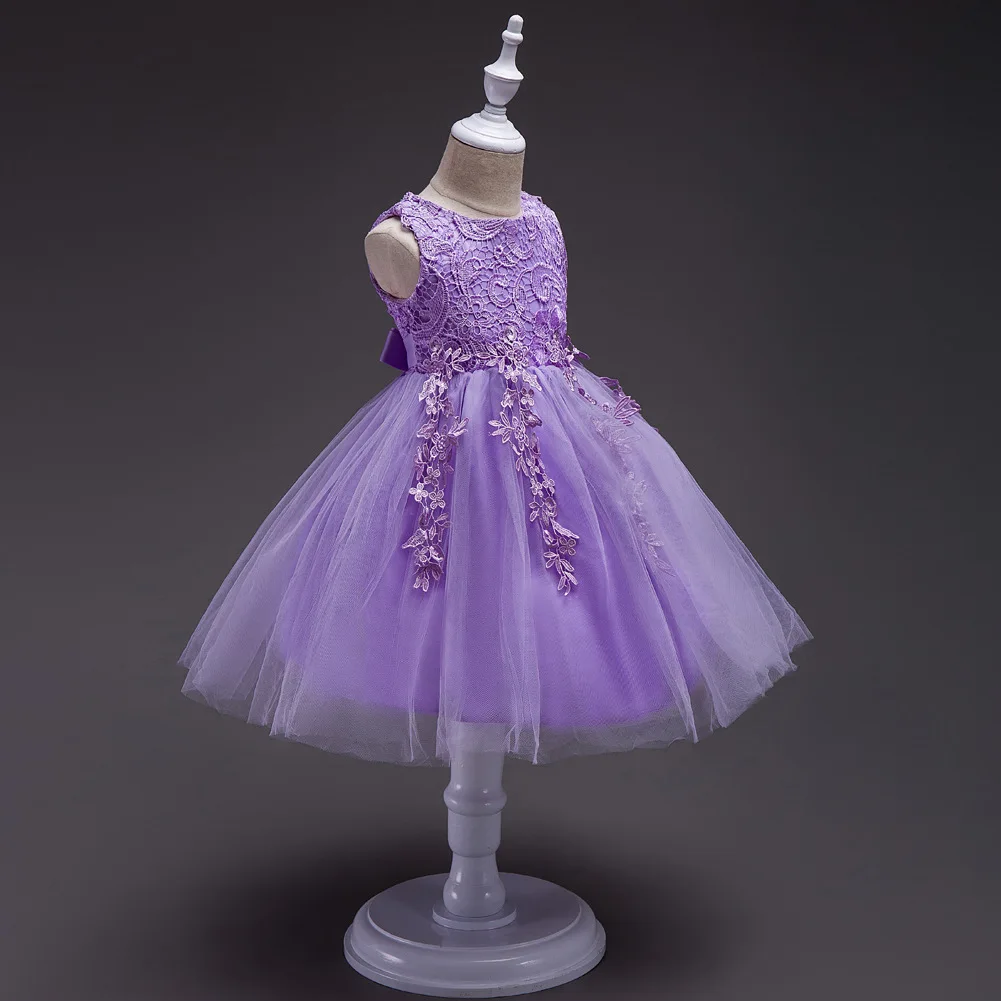 Dress For Toddle Girls Kids 2022 Children\'s Bridesmaid Embroidery Wedding Lluxury Graduation Party Birthday Dresses For Girls