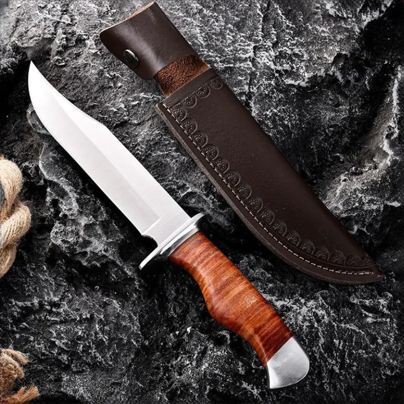 Outdoor Camping High Hardness Survival Outdoor Knife Outdoor Fishing Portable Straight Knife Camping Portable Knife Fruit Knife