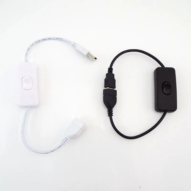 28cm USB Cable with Switch ON/OFF Cable Extension Toggle for USB Lamp USB Fan Power Supply Line Durable Adapter J17