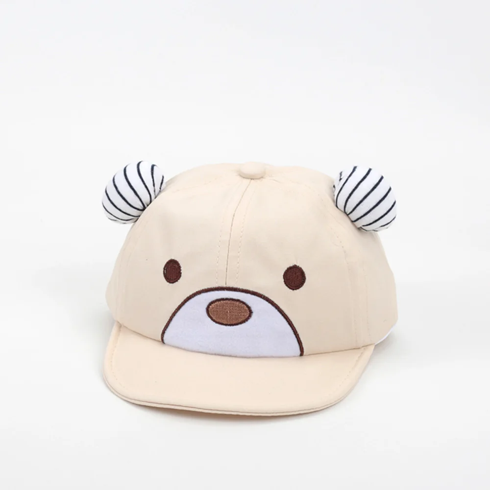 Baby Hat Spring Autumn Cute Baseball Cap Sun Protection Hats Cartoon Little Bear Caps For Kids 5-24 Months