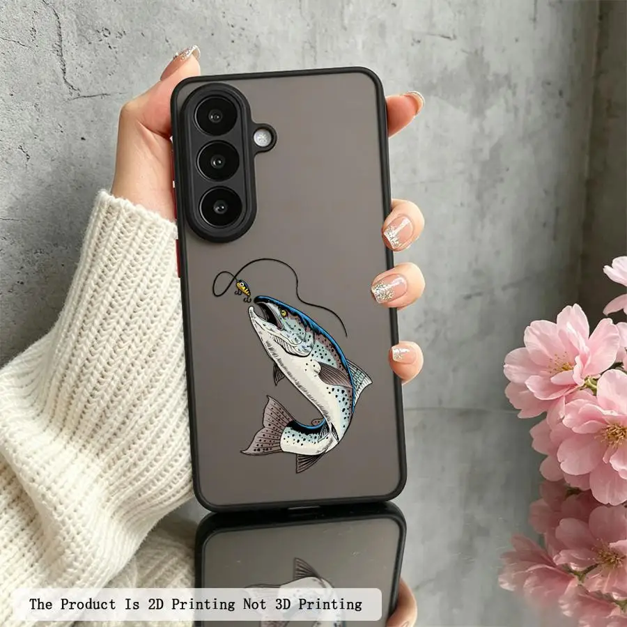Funda Back Phone Cover Case for Samsung Galaxy S26 Note 20 Ultra 10+ S21 S25 Ultra S20 FE S22 S24 Plus S23 FE Striped Bass