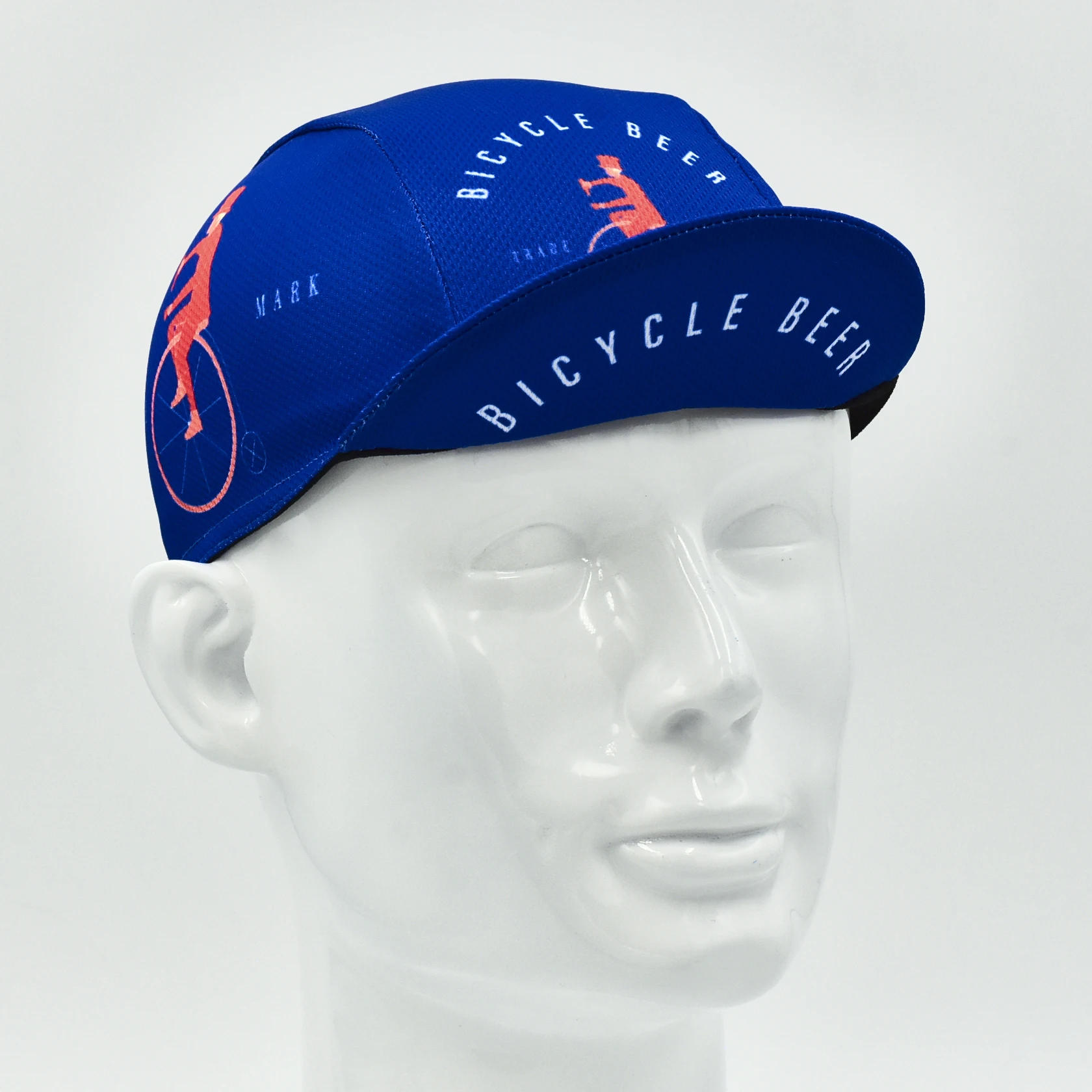 Hot Retro Blue Men's Cycling Caps Breathable Quick Dry Polyester Outdoor Sports MTB Road Bicycle Hats