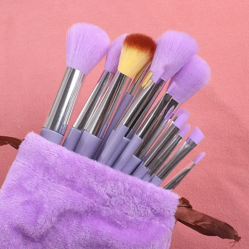 13 PCS Makeup Brushes Set Eye Shadow Foundation Women Cosmetic Brush Eyeshadow Beauty Soft Make Up Tools Bag