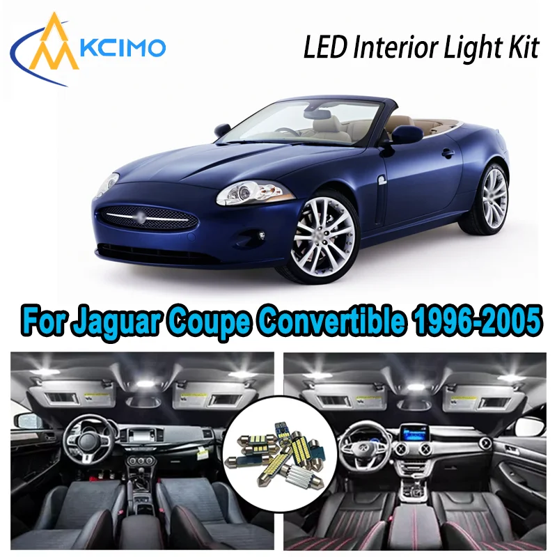 

For Jaguar XK XK8 Coupe Convertible 1996-2005 Premium Bright LED Interior Dome Map Trunk Light Kit Car Led Lamps Canbus No Error