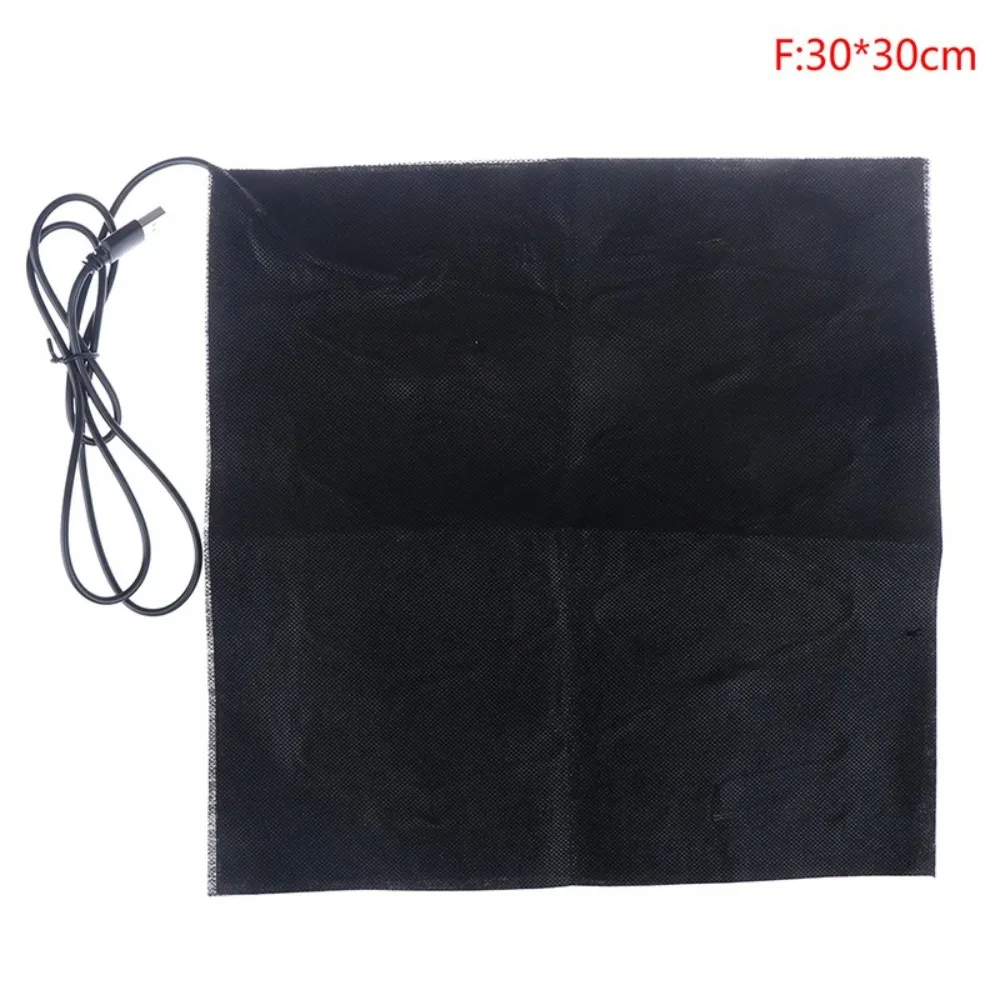 Black Fiber Heated Pads Kneepad Waist-protected Heating Warm Pads Winter Warm USB Seat Cushion Heating Film Jacket Coat Heating