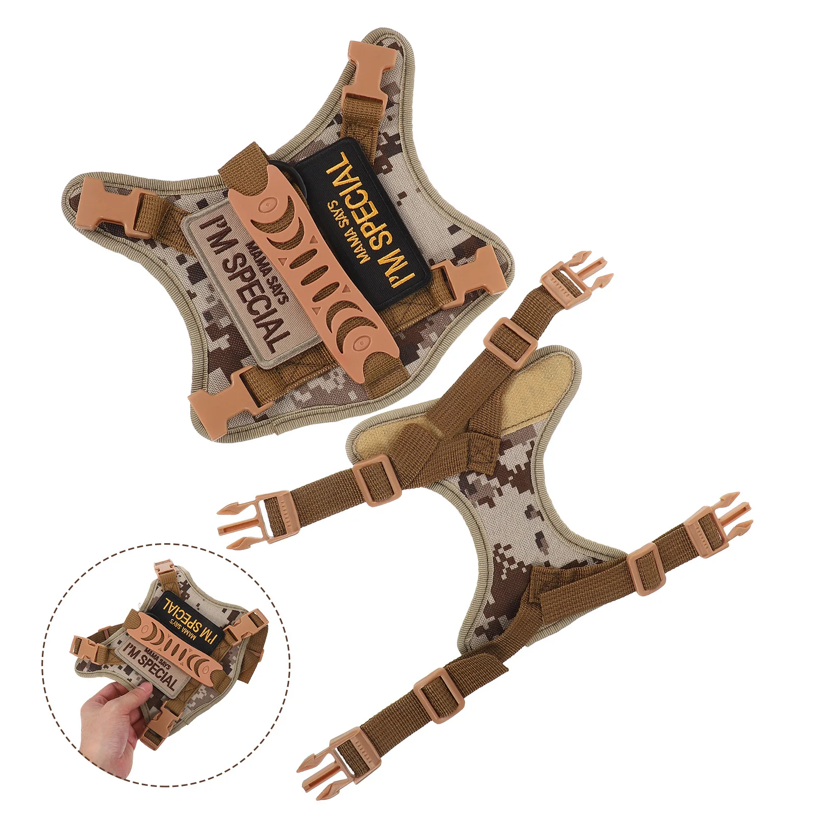 

Tactical Cat Harness Adjustable Escape Proof Walking Vest Leash Small Pets Training Hiking Dog Harness