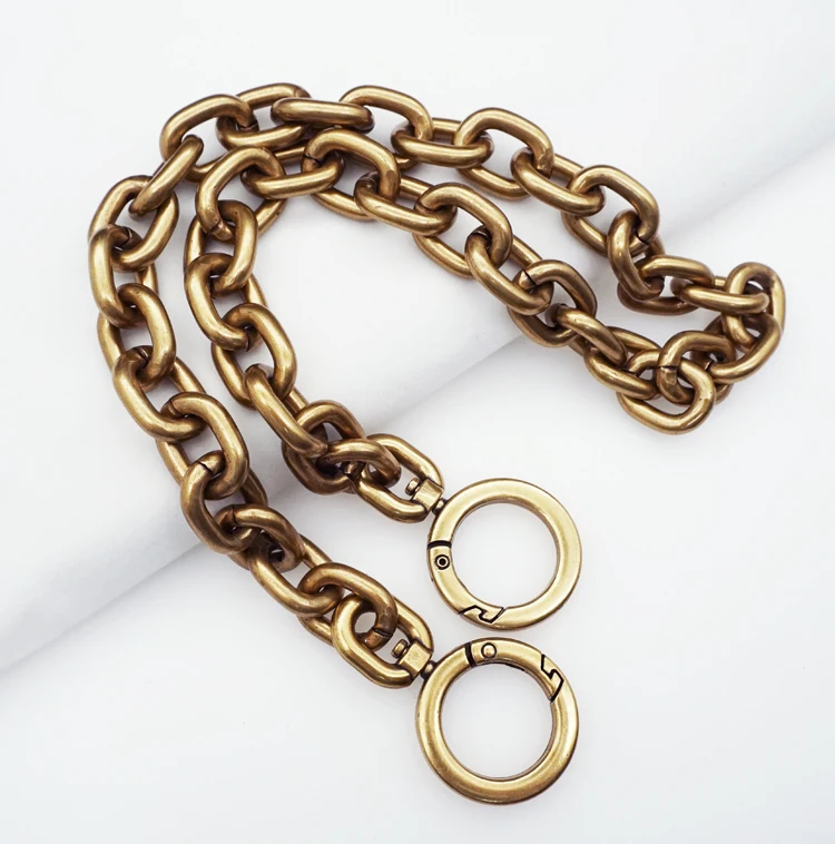 Große Umhängetasche o Kette Luxus kette Frauen Umhängetasche Riemen Ersatz taschen Riemen Aluminium antike Farbe hohe Qualität – Detail 1