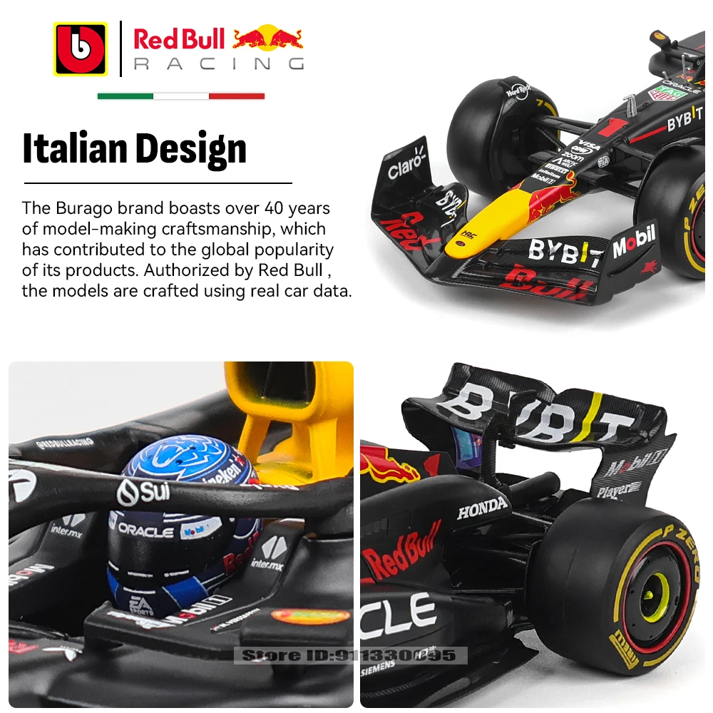 Bburago 1:24 2024 F1 Oracle Red Bull Racing #1 Max Verstappen #11 Sergio Perez Formula 1 Simulation Alloy Car Model Crafts