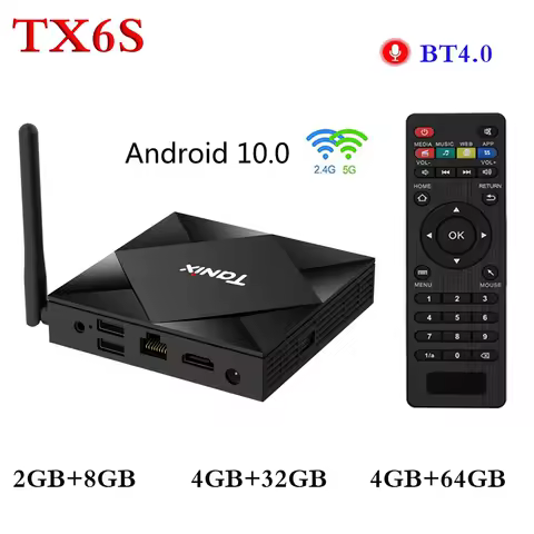 Tanix TX6S Smart TV Box Android 10 Allwinner H616 BT4.0 4GB32GB H.265 4K Media player 2GB8GB with Antenna Set-top Box Dual Wifi