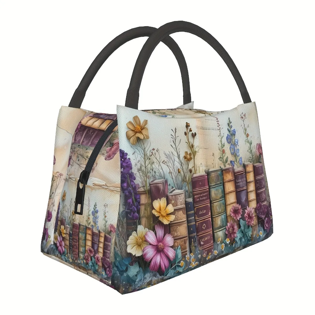 

1pc Spellbook Pattern, Portable And Reusable Refrigerated Bag, Insulated Lunch Bag, Used For Camping, Picnicking, Beach, Home