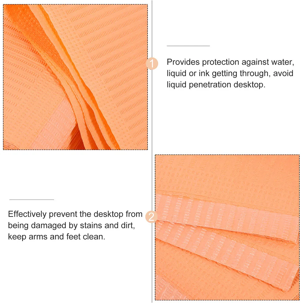 

20 Pcs Tattoo Cleaning Pads Orange Color Mat Supplies Makeup Remover Leakproof Layer Disposable Tattooing