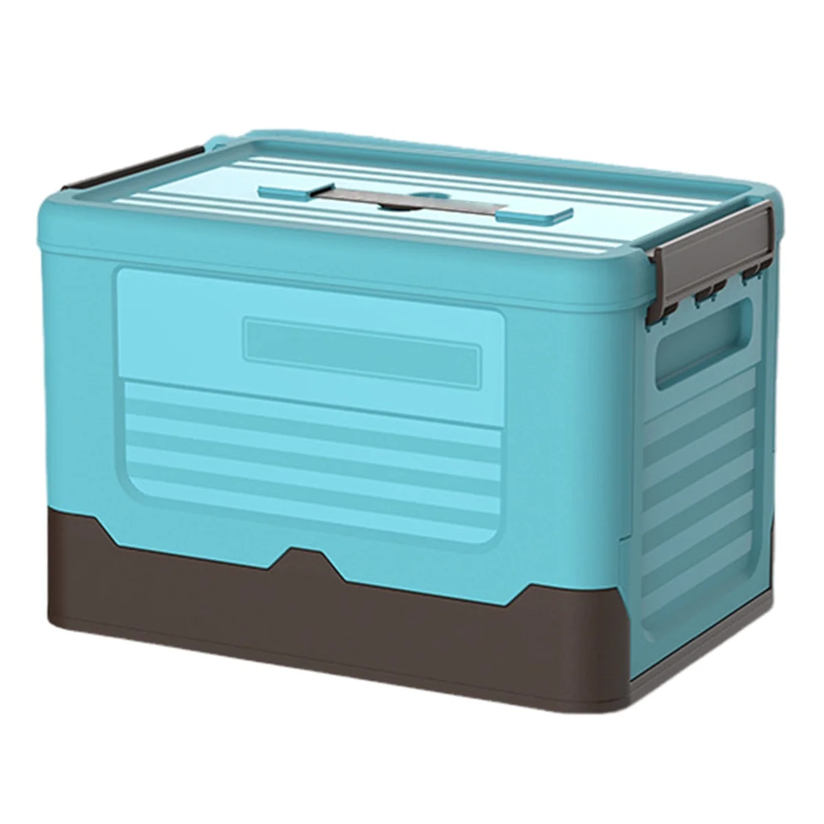 

Folding Storage Box Multifunction Foldable Organizer Container Plastic Sundries Blue