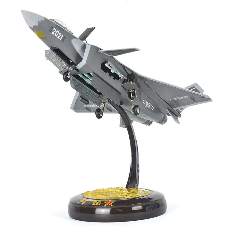 

Diecast Chinese J-20 Militarized Combat Fighter Jet Alloy & Plastic Model 1:48 Scale Toy Gift Collection Simulation Display