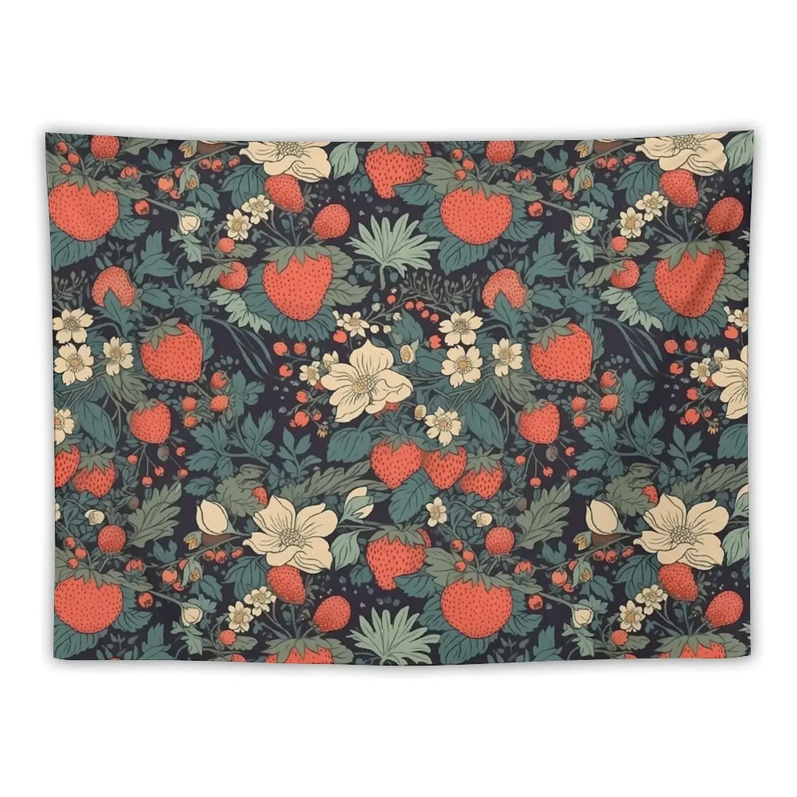 

Florals: Strawberry Blossoms Tapestry Cute Room Decor Room Decorating Aesthetic House Decor Tapestry