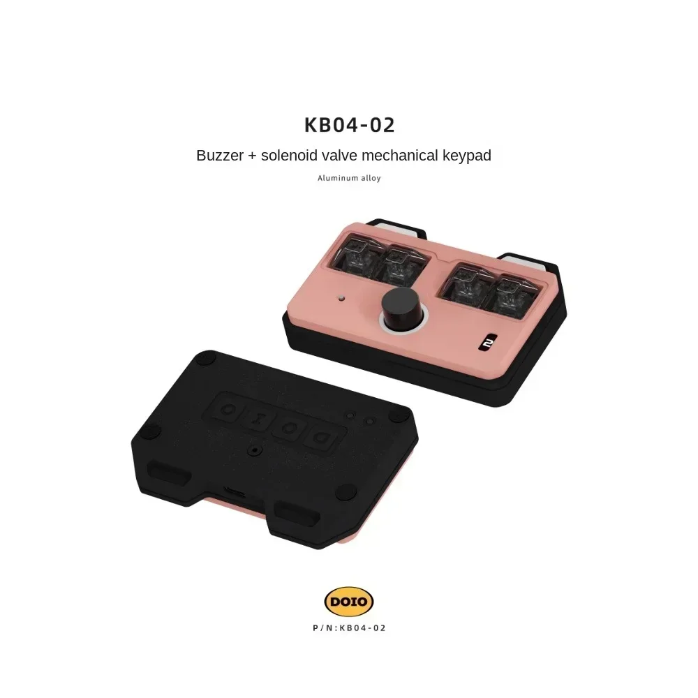Игровая клавиатура DOIO KB04-02 VIA QMK, зуммер из алюминиевого сплава, электромагнитный клапан, механическая клавиатура, OLED, аксессуары для киберспорта