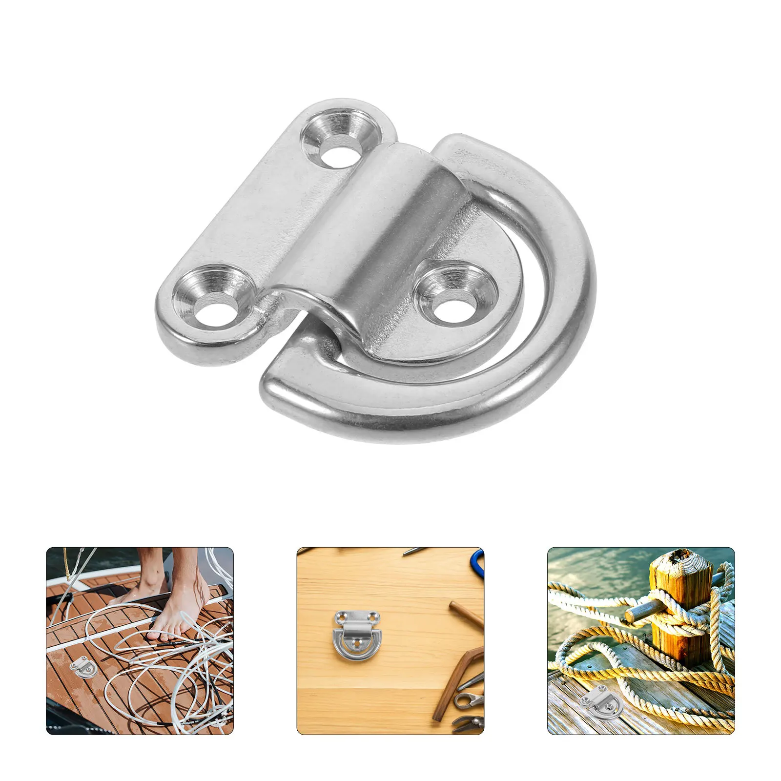 

Stainless Steel D Ring Anchor Heavy Duty Marine Pad Eye Plate For Boat Trailer Truck Rv Tie Down Folding Lashing Hardware