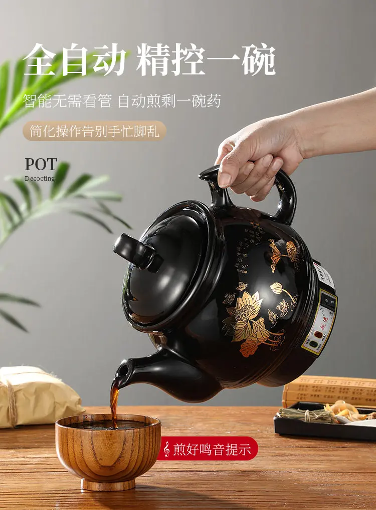 220V Automatic Herbal Tea Pot Ceramic Chinese Medicine Cooker Electric Decoction Machine Home Use view 4