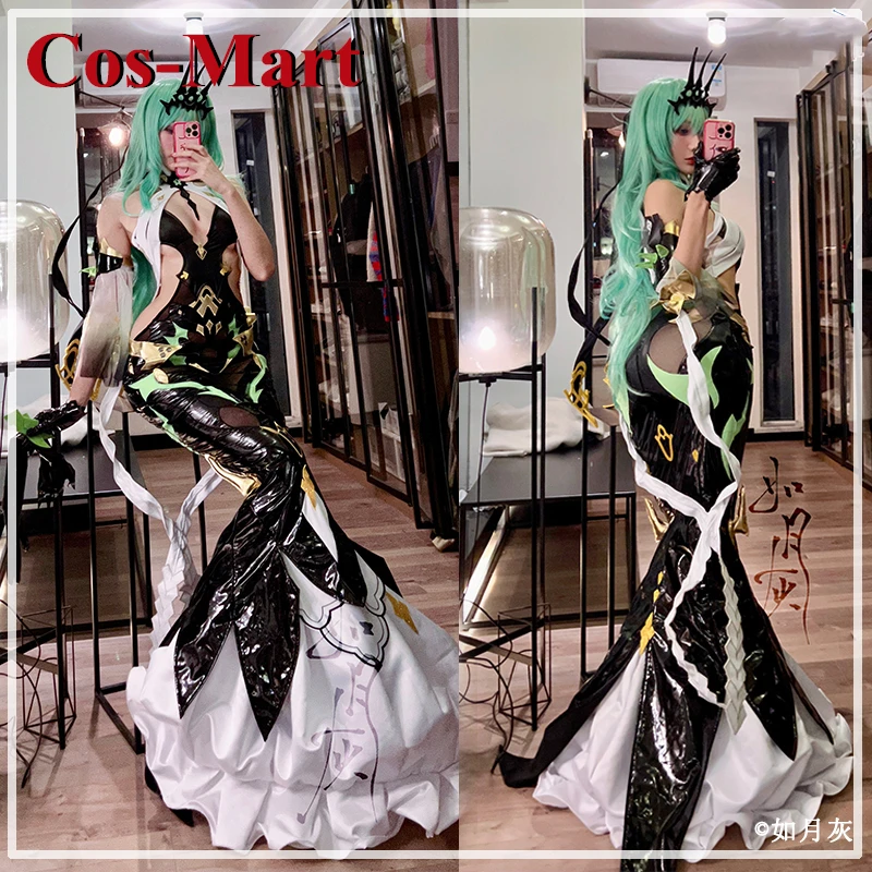 Cos-mart jogo honkai impacto 3 mobius cosplay traje elegante doce vestido formal atividade festa role play roupas