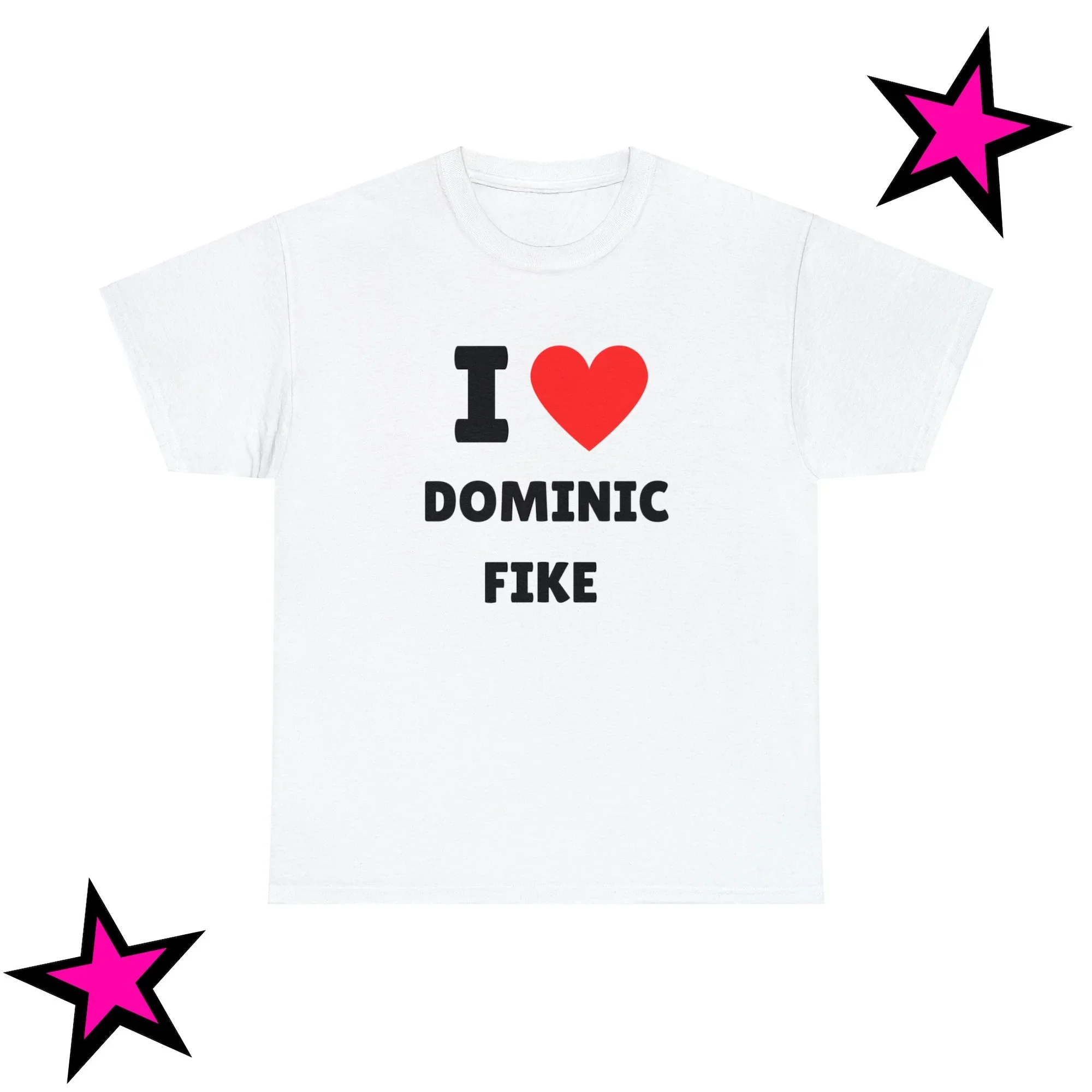 I Love Dominic Fike T Shirt Heart Fan Merch Y2K Meme