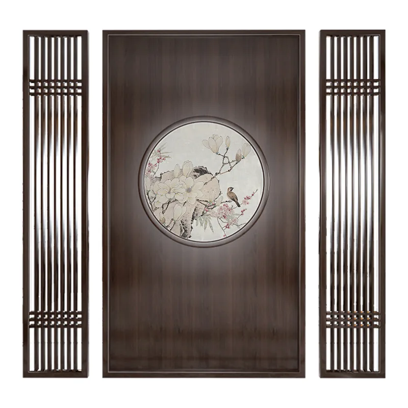 قسم المدخل عبر الحدود غرفة المعيشة الجديدة على الطراز الصيني من الخشب الصلب قسم السماء جدار باب الدخول ديكور الفندق