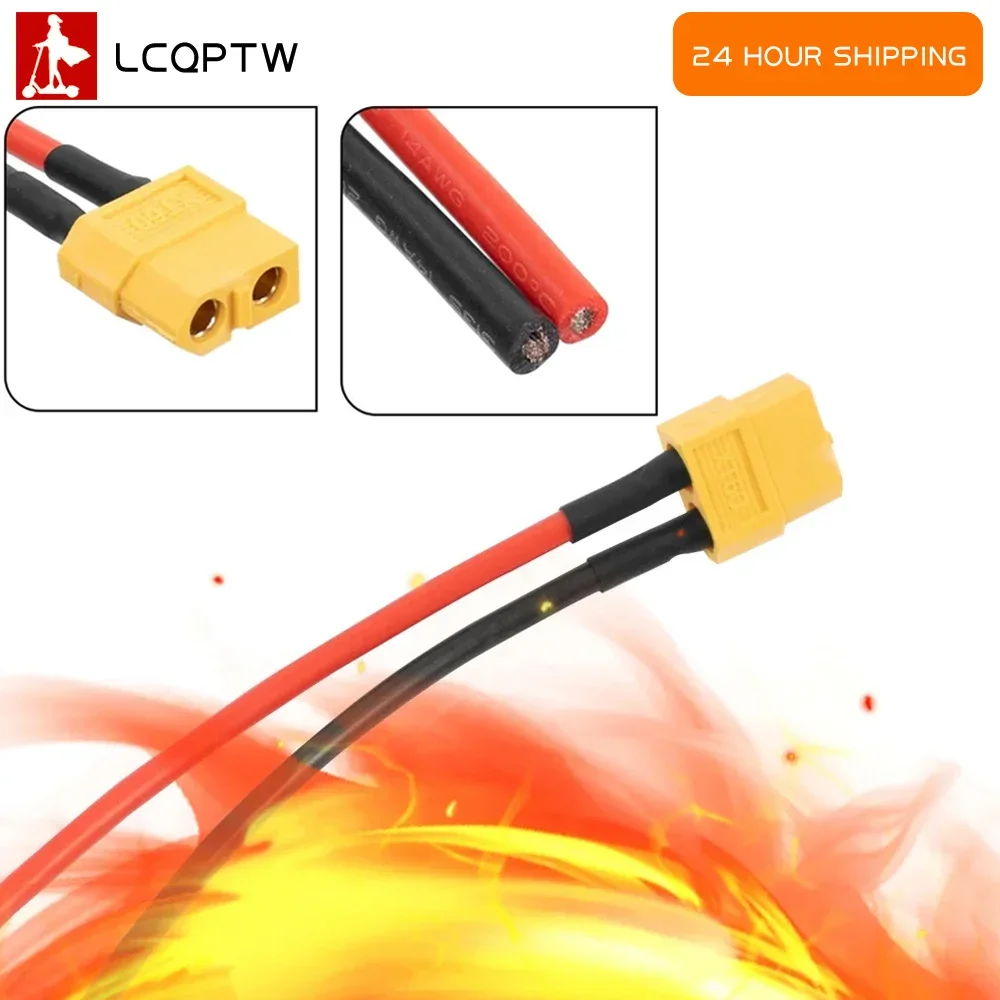 Female Conversion Plug Cable XT60 Electric Scooter for Ninebot Max G30 Battery Connector with Silicone Extension Lead Wire