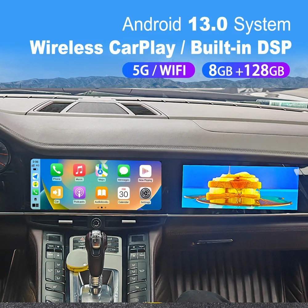

Android Auto Dual Screen For Porsche Panamera 2010-2017 Car Radio CarPlay GPS Navigation Copilot Stereo Multimedia Head Unit DSP