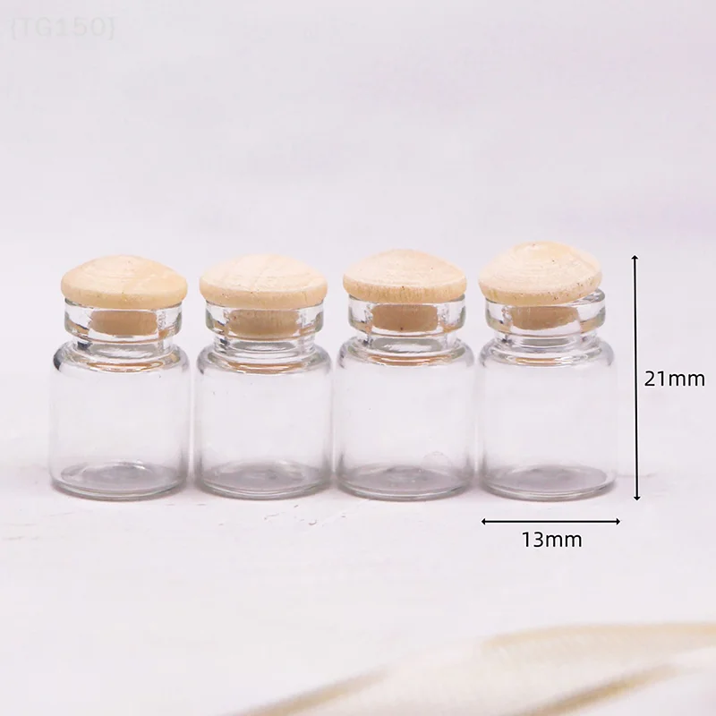 【De】Mini tarro de almacenamiento transparente para casa de muñecas, 4 piezas, tarro de dulces para juegos de comida de cocina para decoración de escenas