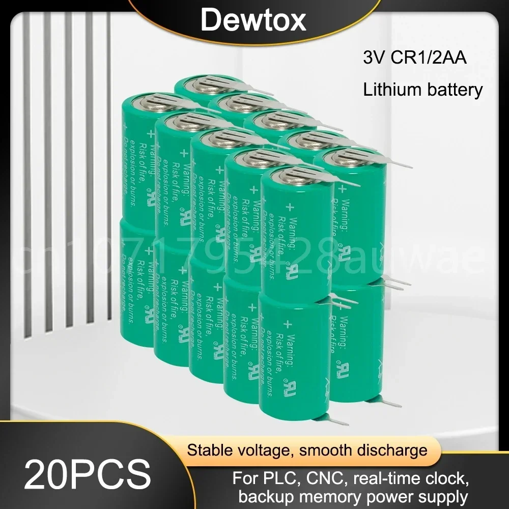 20PCS Original Brand New CR1/2AA 950mAh CR14250 Primary Lithium Battery for PNC CNC Machine Tools Alarm Clock Gas Water Meter