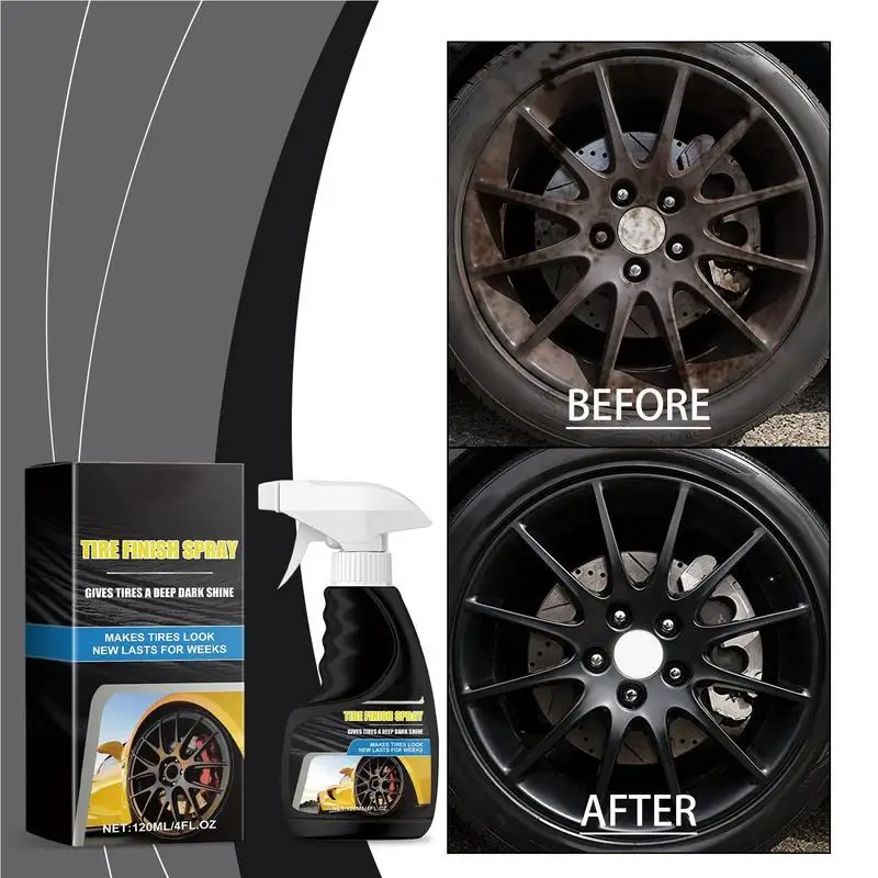 Tire Dressing Spray Automotive Tire Gloss Spray High Gloss Tire Shine Spray For Car Long-lasting Auto Tire Dressing Protective