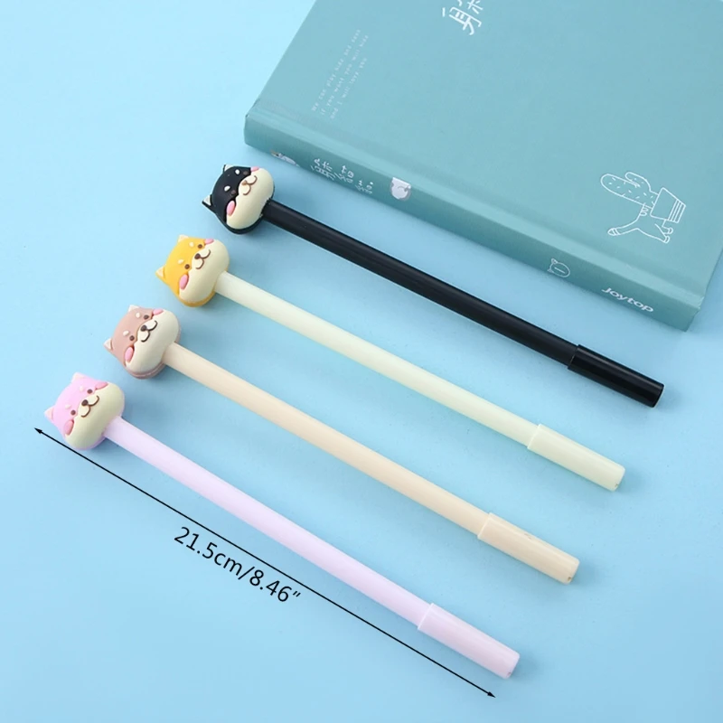 Pena Gel Silikon Anak Anjing Lucu Peluru 0.5 Biru/Hitam Alat Tulis Kantor Sekolah Dropship