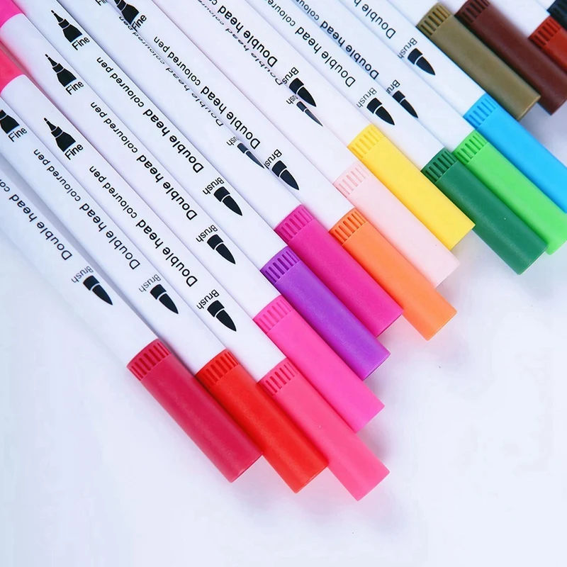 双頭フックラインペン、ソフトヘッド、水彩画材、子供向けギフト