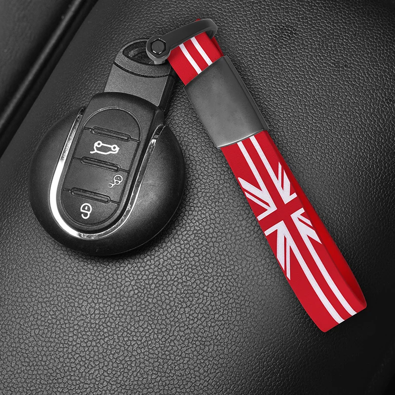 

Car Keychain Stretchy Key Holder Original Elastic Anti-Drop Design Lanyard Strap For Mini Cooper R56 R57 R55 F54 F55 F56 F57 F60