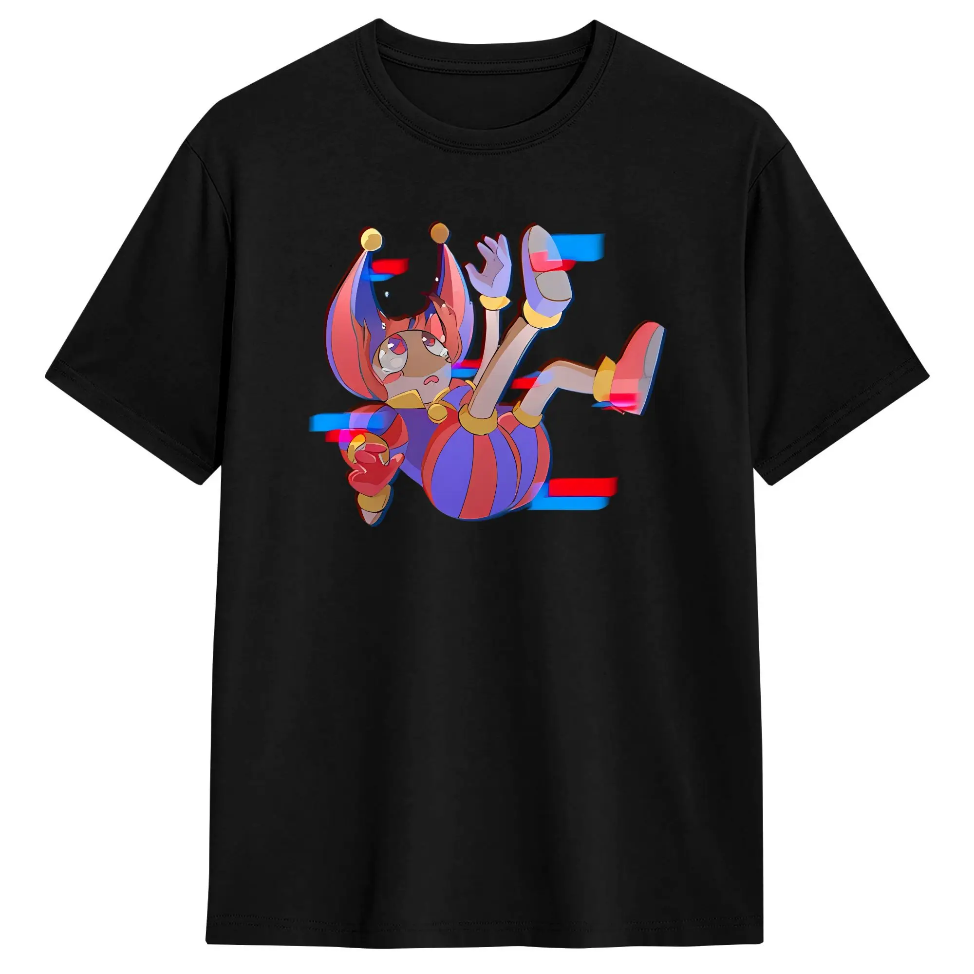 Amazing Circus Pomni 100% Cotton T-Shirt For Mens Summer  Street Style T-Shirts O-Neck Trendy Cool Tees Oversized Hot Sale Tops