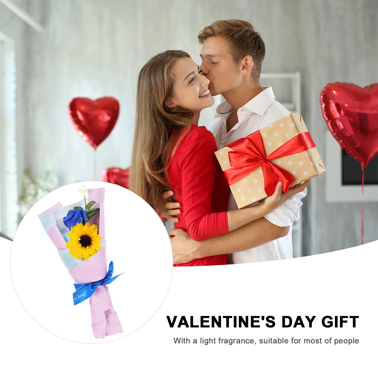 

Scented Soap Roses Sunflower Bouquet Wedding Valentine's Day Gift Bag Premium Eco-Friendly Soft Touch Home Decor