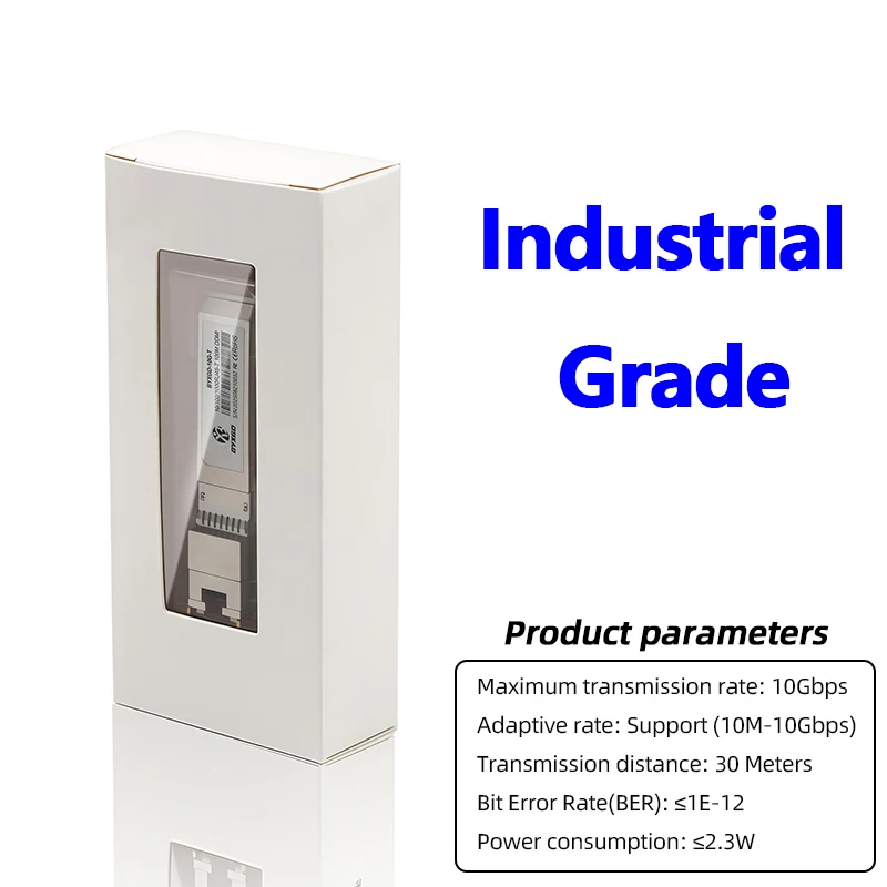 RJ45 SFP-module Adaptieve snelheid Plug and Play 10GBASE-T SFP+ voor Cisco/Ubiquiti/Dell, 1G/10G koperen SFP voor schakelaar/router/server