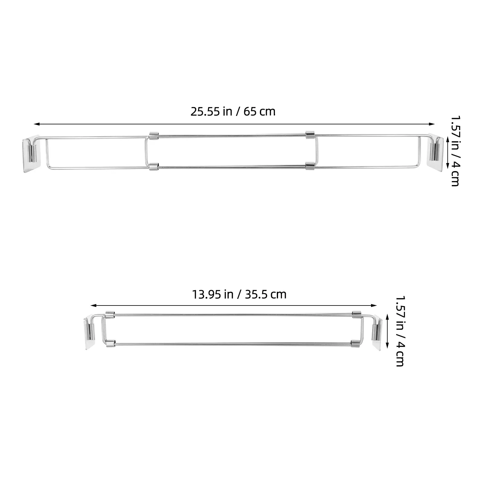 Rv Refrigerator Tension Rods Extended Length Adjustable Stainless Steel Fridge Bars for Trailer Camper Accessories Vibration