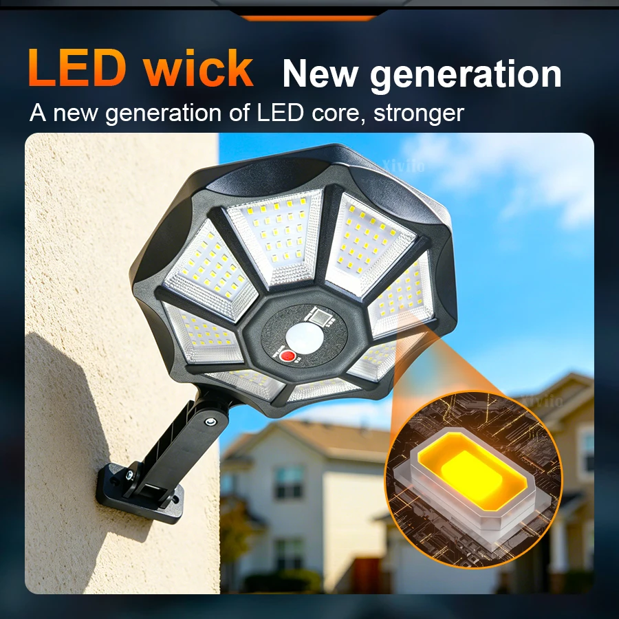 5000W/1000W Solar Lights Outdoor Street Light Motion Sensor Remote Control Outdoor Solar Lamps Spotlight for Garden Courtyard