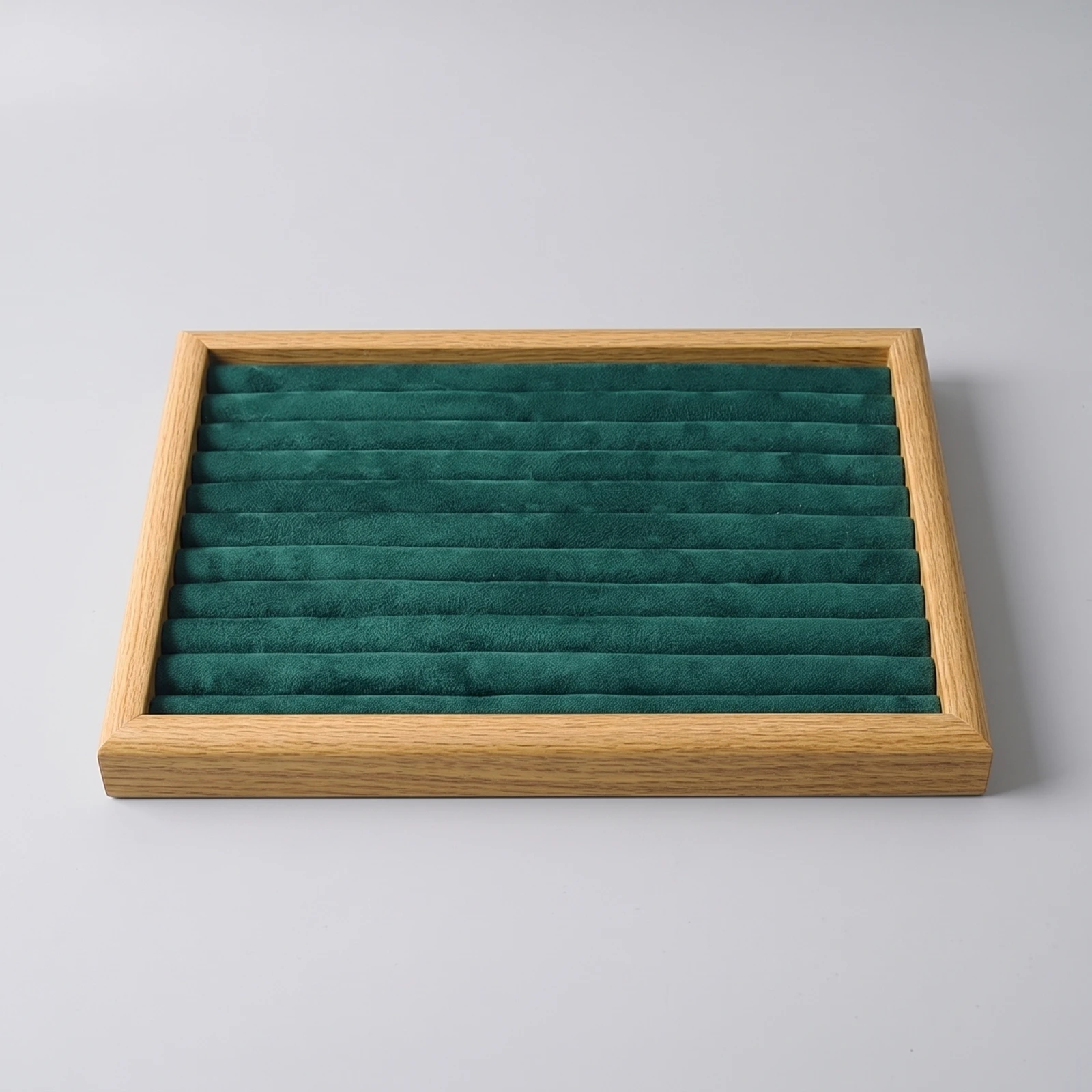 Band Organizer Tray with Slots Rectangular Band Tray with Wooden Frame Multi-Slot Stackable for Collectors, Dresser