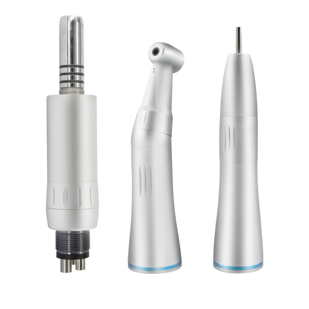 Dental Low Speed Handpiece Inner Water Spray Contra Angle Straight Handpiece 2 4 Holes Air Motor Kit Dental Low Piece