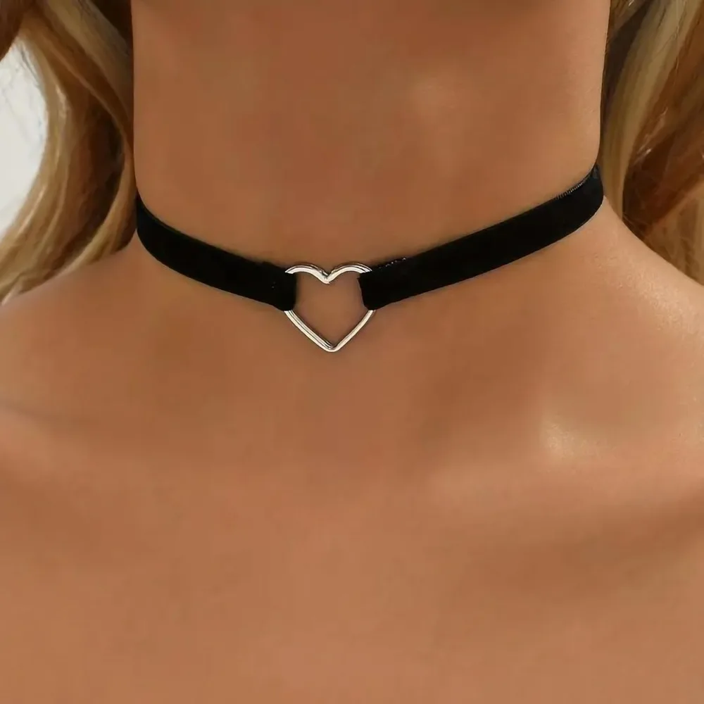 Black Choker Necklace for Women Adjustable Layered Velvet Leather Lace Collar Necklace Y2K Choker