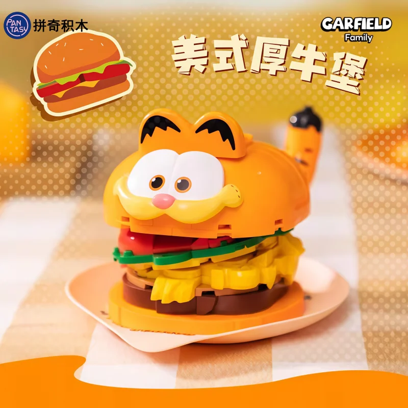 بانتاسي غارفيلد سلسلة الغذاء بناء أنيمي الكرتون تجميع نموذج سطح المكتب جمع الحلي هدية عيد الأطفال