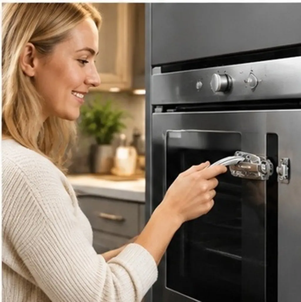 1Set Zinc Alloy Flat Door Latch Handle for Oven Baking Oven Freezer Walk-in Cooler Steam Cabinet Sturdy Wear Resistant