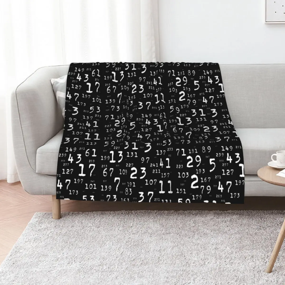 Prime Numbers Maths Throw Blanket blankets and throws Heavy For Sofa Thin Polar Furry wednesday Blankets