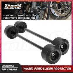Deslizador de choque de horquilla de eje delantero trasero para CFMOTO 800MT 800NK 2021-2024, accesorios de motocicleta, Protector de rueda 800 MT/NK 22 23